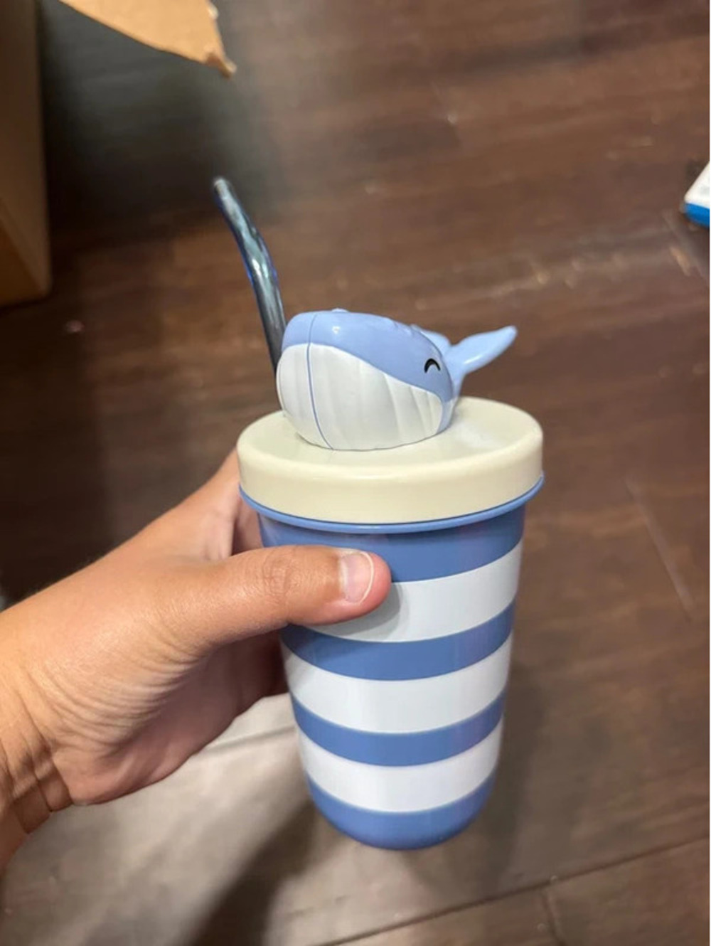 Sun Squad Blue Whale Tumbler with Straw - New Without Tags